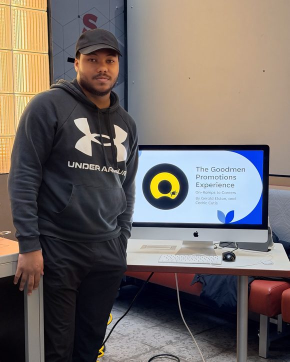 Larnelle Hardy at a Goodmen Promotions / On-Ramps to Careers event