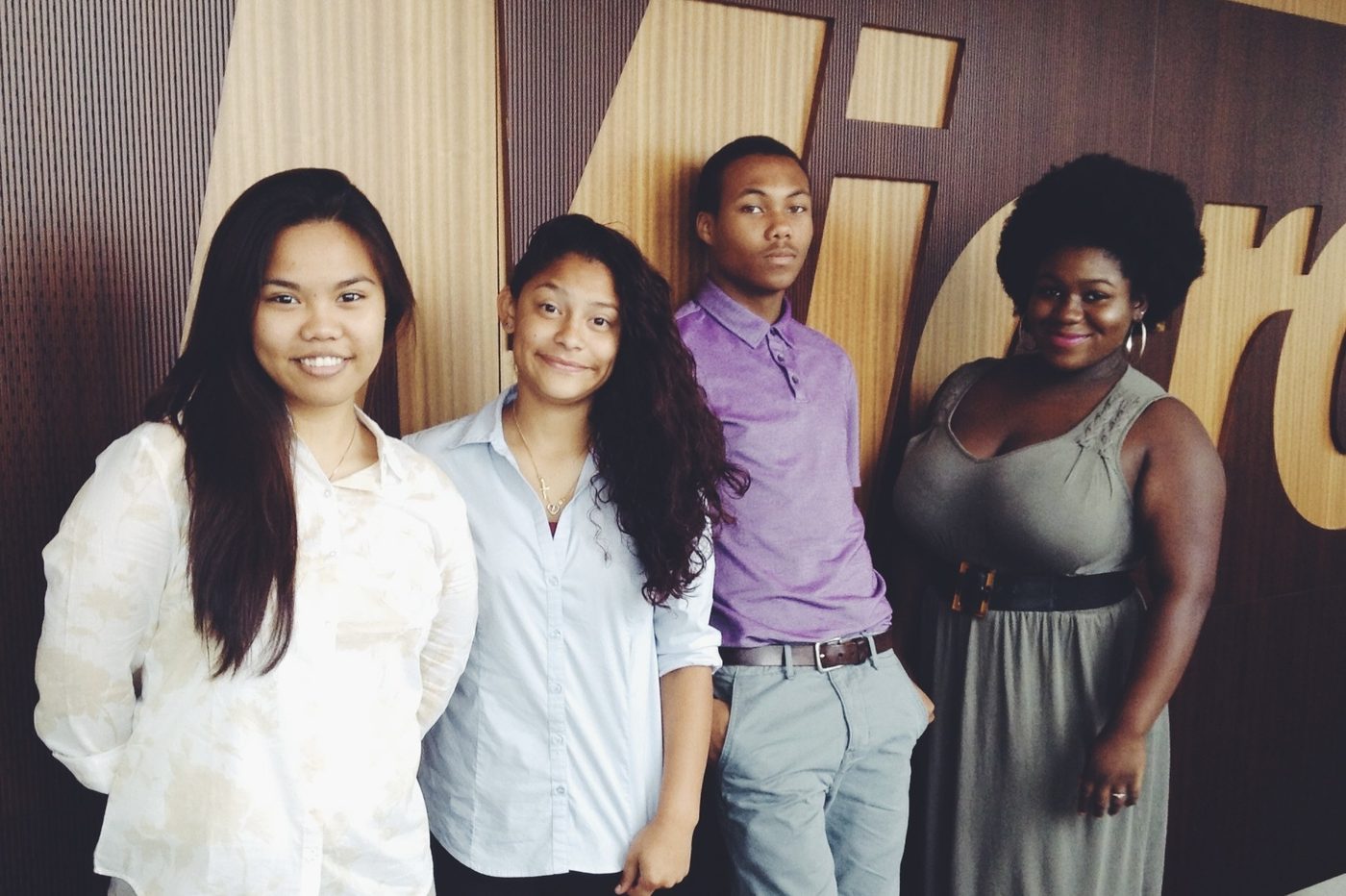 Larnelle Hardy with fellow students at Microsoft