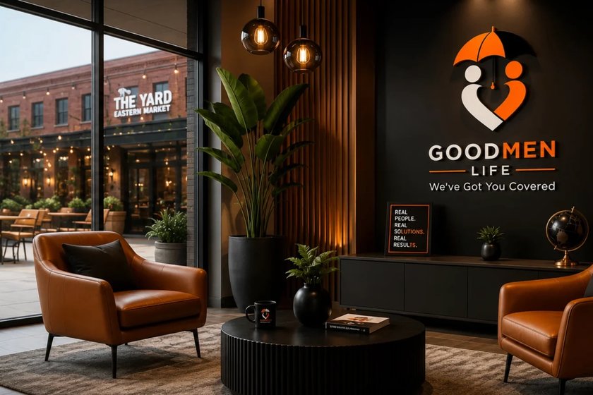 Goodmen Life Insurance Brokerage brand concept, The Yard Eastern Market, Washington DC